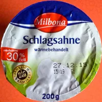 Mängden socker i Schlagsahne