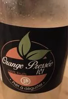 Mängden socker i Orange pressée ici