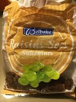 Mängden socker i Raisins secs sultanines