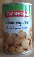 Canned whole champignon mushrooms