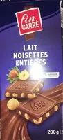 Mängden socker i Chocolat Lait Noisettes entières