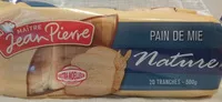 Mängden socker i Pain de mie nature