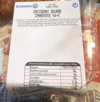 Mängden socker i croissant beurre charente x4+2