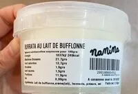 Mängden socker i burrata au lait de bufflonne