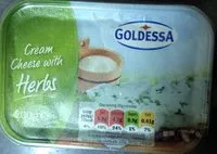 Mängden socker i creem cheese with herbs