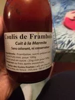 Mängden socker i Coulis de framboise