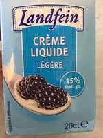 Mängden socker i Crème liquide légère 15% mat.gr.
