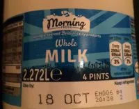 Mängden socker i British Whole Milk