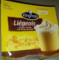 Mängden socker i Liégeois saveur vanille sur lit de caramel