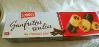 Mängden socker i Gaufrettes roulées chocolat noir