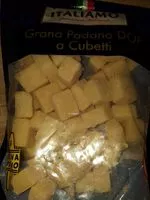 Mängden socker i Grana padano DOP A cubetti