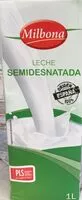 Mängden socker i LECHE SEMIDESNATADA