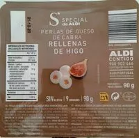 Mängden socker i Perlas de Queso de Cabra rellenas de higo