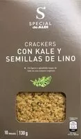 Mängden socker i Crackers con kale y semillas de lino