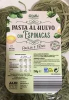 Mängden socker i Pasta al huevo con espinacas