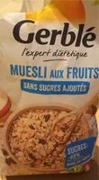 Mängden socker i Muesli aux fruits sans sucres ajoutés
