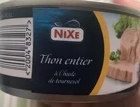 Mängden socker i Thon entier a l'huile de tournesol