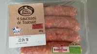 Mängden socker i Saucisse de Toulouse au piment d'Espelette