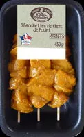 Mängden socker i 3 Brochettes de Filet de Poulet curry