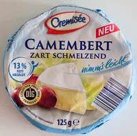 Mängden socker i Camembert zart schmelzend
