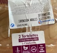 Mängden socker i 2 tartelettes citron meringuée