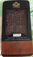 Mängden socker i Bouchées chocolat noir cœur caramel beurre salé