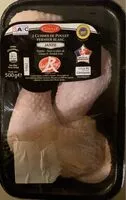 Mängden socker i 2 Cuisses de poulet fermier blanc