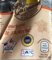 Mängden socker i Saucisson de l’Ardèche