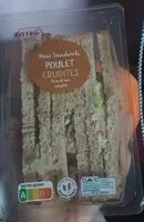 Mängden socker i 3 maxi sandwichs - poulet crudités