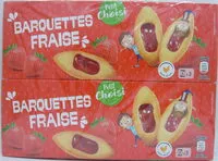 Mängden socker i Barquettes Fraise - Biscuits aux œufs avec nappage (50%) à la fraise, arômatisé