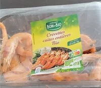 Mängden socker i Crevettes cuites entière bio