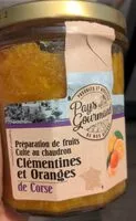 Mängden socker i Préparation de fruits clémentines et oranges de Corse