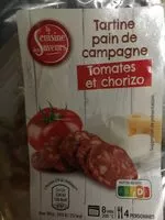 Mängden socker i Tartine pain de campagne tomates et chorizo