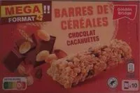 Mängden socker i Barres de céréales chocolat cacahuètes