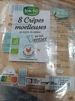 Mängden socker i Crêpe moelleuses