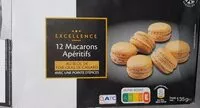 Mängden socker i Macarons apéritifs au bloc de foie gras de canard