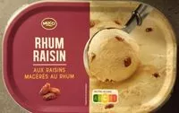 Mängden socker i Glace rhum raisin