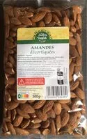 Mängden socker i Amandes décortiquées
