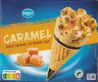 Mängden socker i Caramel sauce caramel au beurre salé