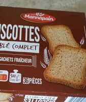 Mängden socker i Biscottes Mannapain blé complet