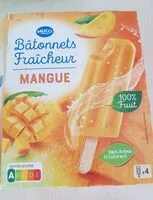 Mängden socker i Bâtonnets fraicheur mangue