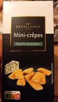 Mängden socker i Mini-crêpes fourrées Roquefort
