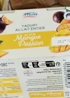 Mängden socker i Yaourt au lait entier sur lit de mangue