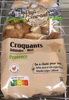 Mängden socker i Croquants amandes miel