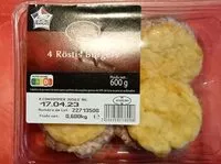 Mängden socker i 4 rostis burgers