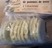 Mängden socker i Galettes de pommes de terre à l'alsacienne