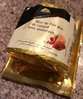 Mängden socker i Bloc de foie gras de canard avec morceaux