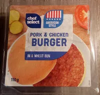 Mängden socker i Chef Select Pork & Chicken Burger in a wheat bun