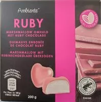 Mängden socker i Espumas dulces recubiertas de cobertura chocolate ruby