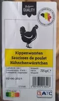 Mängden socker i Saucisses de poulet